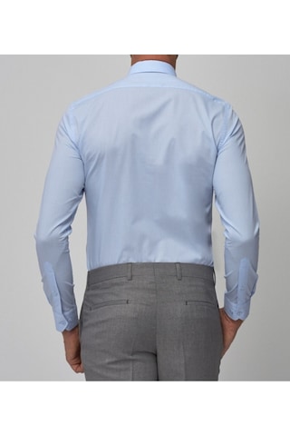 Nacar Store Erkek Mavi Uzun Kol Slim Fit Klasik Gömlek MAVİ