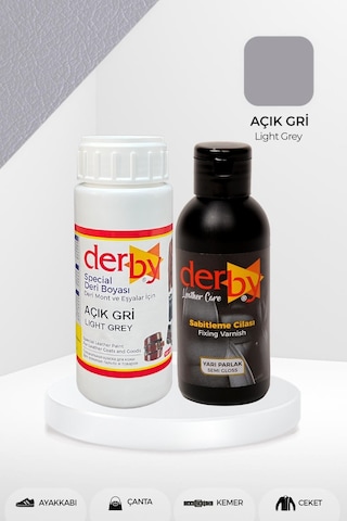 Derby Deri Mont Boyası ve Sabitleme Cilası 100 G Set