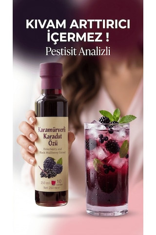 Beyorganik Pestisit Analizli Karamürverli Karadut Özü 250 ML