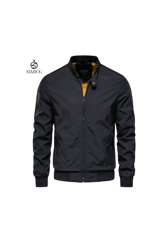 Erkekler İçin Sonbahar Günlük Ceketler Popüler Paltolar Siyah