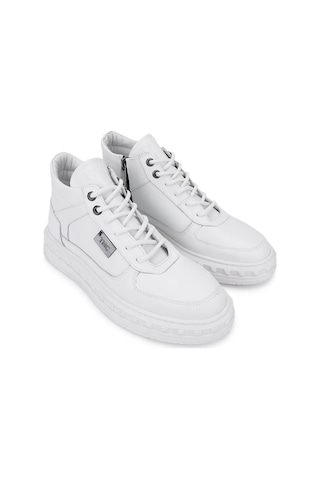 Tamer Tanca Erkek Hakiki Deri Beyaz Sneakers & Spor Bot 352 23521 Erk Bot Sk25-26 Beyaz Dr Beyaz