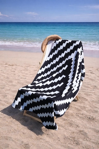 Kadife 100x180 Cm Desenli Modern Plaj Havlusu Baveno Desen005
