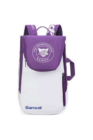 Hombey Açık Hava Çantası Büyük Kapasiteli Tenis Raketi Sırt Çantası Kadın Erkek Gençler Badminton Raketi Mor