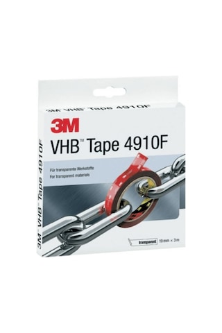 3m Vhb 4910f Çift Taraflı Bant, Şeffaf 19mm X 3m
