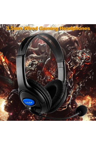 Geeksen Siyah Oyuncu Kulaklığı 3.5mm, Dış Mikrofon, Ses Kontrolü, 40mm Surucu, Ps4/xbox/pc/ Telefon Uyumlu