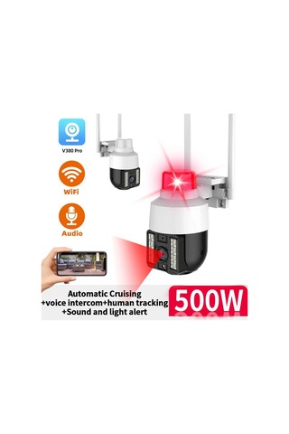 Teknomila Çakarlı 8mp 4k Speed Dome Kablosuz Dış Mekan Kamera 5x