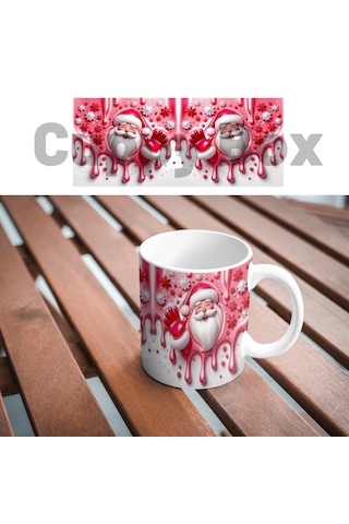 Noel Baba 3d Görsel Baskı Kupa Bardak