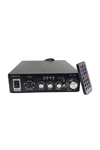 Bluetooth Mini Stereo Amfi - Usb Sd Kart Okuyucu Hoparlör Anfisi - Kumandalı Ev Ofis Ses Sistemi