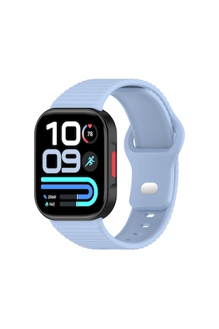 Redmi Watch 6 Silikon Kordon Tırtıklı Suya Dayanıklı Tasarım Açık Mavi