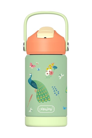 Sipnjoy - Flipsip Çocuk Su Termosu 360 Ml - Peacock Queen