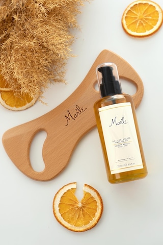 Mar’le Selülit Karşıtı Masaj Yağı 200 ML + Selülit Giderici Ahşap