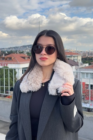 Mollycrush Suni Kürk Yumuşak Boyunluk Premium Mıktanıslı Kışlık Kadın Bej Peluş Boyunluk Bej