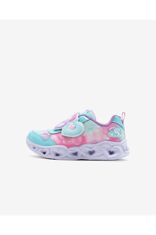 Skechers Heart Lights-lovin Reflection Küçük Kız Çocuk Turkuaz/lavanta Işıklı Spor Ayakkabı 302693n Tqlv Mor