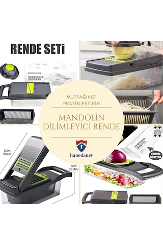Patates Sebze Küp Rende Doğrayıcı Dicer Mandolin Dilimleyici Jülyen Kesici Mutfak Chopper Rnd109 Çok Renkli
