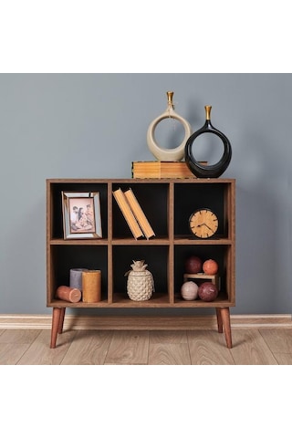 Just Home Paris Kutu Kitaplık - Barok Ceviz Barok Ceviz