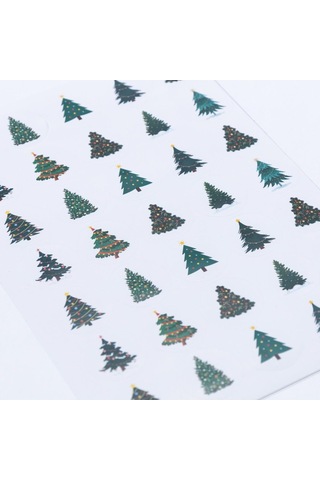 Sticker, Yılbaşı Çam Ağacı, 3 Cm, 700 Adet