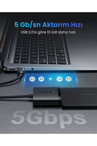 Ugreen Usb 3.0 To Sata Hard Disk Dönüştürücü Adaptör, 60561