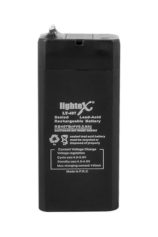 Lightex Lt-407 4 Volt 0.8 Amper Akü