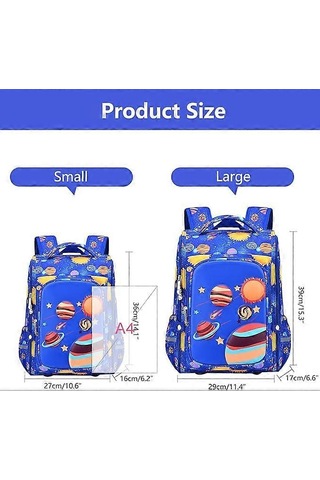 Ganzhoushop Çocuk Sırt Çantası, Erkek Kız Okul Sırt Çantası İlkokul Çantası Su Geçirmez Okul Çantaları Uçak Desenli Sırt Çantası Genç Çantaları, Mavi Çok Renkli