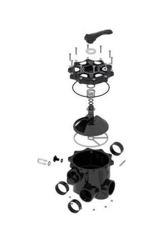 Gemaş 6 Yollu Vana Ø 50 mm (1,5 inç) Yandan Dişli Çıkışlı 6-Way V