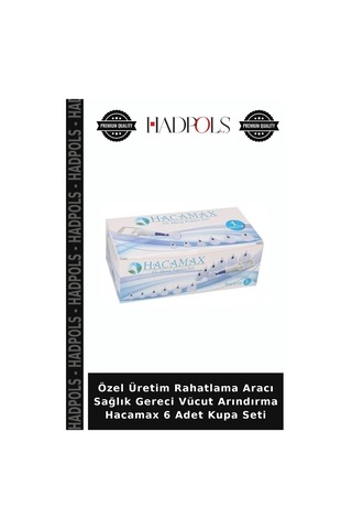 Özel Üretim Rahatlama Aracı Sağlık Gereci Vücut Arındırma Hacamax 6 Adet Kupa Seti