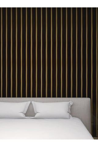 120cmx300cm Tek Parça Yapışkanlı Rulo Gold Çizgili Eskitme Parlak Duvar Paneli Kağıdı Pendik Qm0140