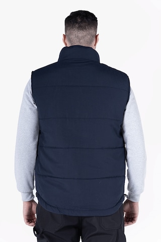 Elyaf Dolgulu Dik Yakalı Yelek Lacivert