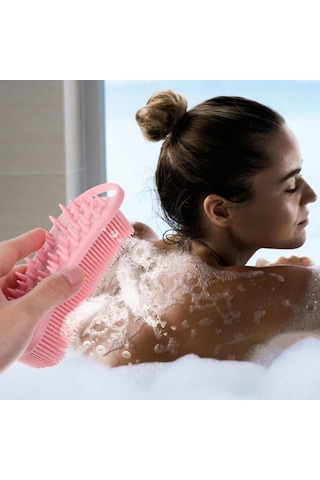 Kendiliğinden Askılı Peeling Ve Masaj Etkili Silikon Banyo Vücut Fırçası 5615