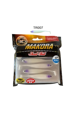 Lucky John Makora 3d Shad Tail 4'' 10.16 Cm 6'lı Paket Silikon Yem