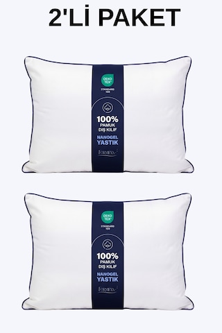 Formeya 2 Adet %100 Pamuk Nanojel Yastık Otel Yastığı 50x70 Cm