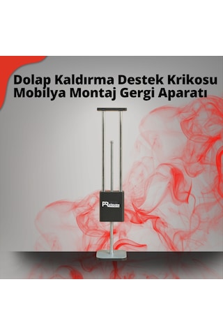 Dolap Kaldırma Destek Krikosu Mobilya Montaj Gergi Aparatı 1 Adet Gümüş