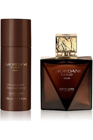 Oriflame Giordani Gold Man Erkek Parfüm EDT 75 ML + Deodorant 150 ML