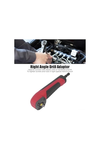 Vkemall 1/4 İnç Köşe Adaptörü, Manyetik Tutucu Ve Ergonomik Kollü, Dar Mekanlarda Somun/vidalı Torna, S2 Çelik Ve Abs Malzeme