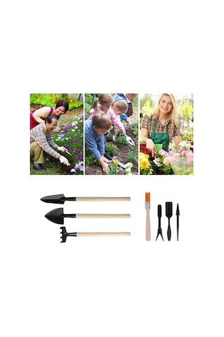 Qingmipy 13 Parçalık Mini Bahçe Alet Seti - Sukulent, Kaktüs Ve Bonsai Dikimi İçin Pratik Çapa, Makas Ve Fırça Takımı