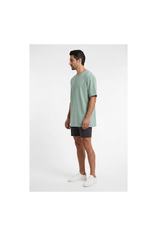 Lixa Basic Turkuaz Erkek Oversize T-shirt 141107 Siyah