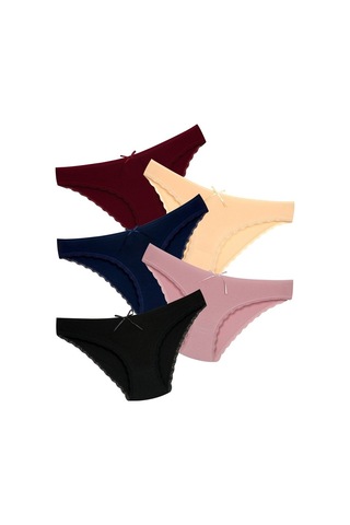 New Lilla 1101 Bikini Kadın T. Dantelli Külot Paketi (555344039) Çok Renkli