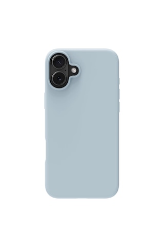 Apple Uyumlu iPhone Buff 16 Magsafe Rubber Fit Silikon Kılıf Light Blue