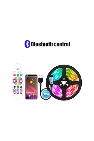 App 5050 Rgb Bluetooth Led Çubuk Işık 1m-30m Dc 5v Usb Led Çubuk Tv Arkaplan Işığı Odası Dekoras Led Bant Diyot Şerit Led 56675810