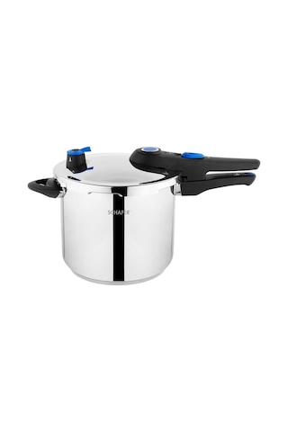 Schafer Gusto 2 Li Düdüklü Tencere Seti 5 + 7 L 4 Parça Inox Siyah
