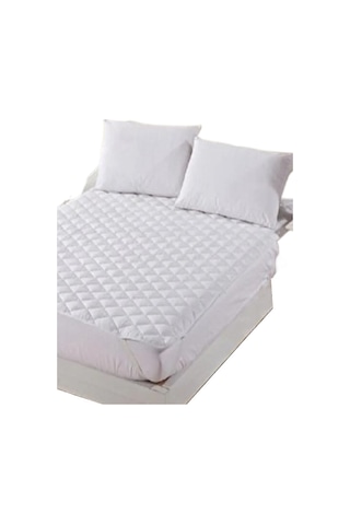 Mycey Kapitoneli Sıvı Geçirmez Alez 160x200 Cm Tek Kişilik Köşe Lastikli Beyaz