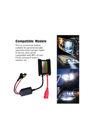 Padalink 12v 55w Araba Xenon Far Ballastı - H1/h3/h4/h7/h11/h13 Uyumlu, Su Geçirmez, Hızlı Başlangıç, Yüksek Parlaklık, Araç Farı Stabilizatörü
