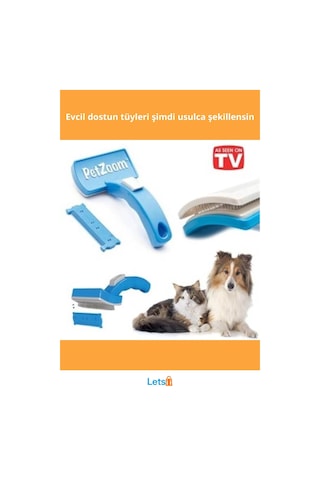 Kedi Ve Köpekler İçin 2'li Tarak Ve Tüy Kesme Aleti Seti