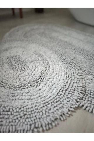 Makaroni Doğal Pamuklu 2'li Banyo Paspas Seti 60x100+50x60 Cm Bej