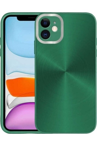 Apple Uyumlu iPhone 11 Kılıf Kamera Korumalı Sert Zore Desa Kapak Koyu Yeşil