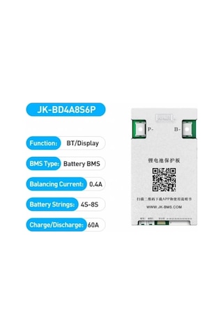 Jk Smart 4s-8s 60a Universal Bms 0.4a Balans Bt