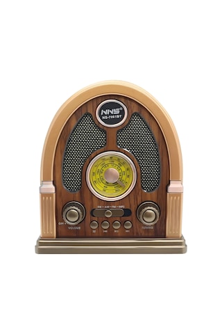 Nostaljik Bluetooth Radyo Ns-7061bt Şarjlı Taşınabilir Fm Radyo Mp3 Çalar