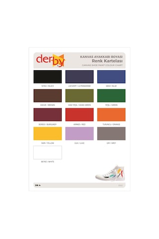 Derby Lacivert Kanvas Bez / Kumaş Ayakkabı Boyası 100 Ml Kartela Renkleri
