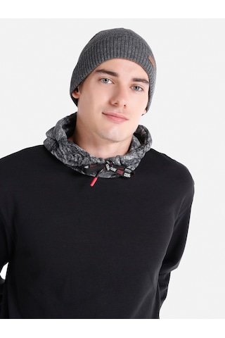 Colin's Colins Regular Fit Baskılı Kapüşonlu Siyah Erkek Sweatshirt Cl1064778 Siyah