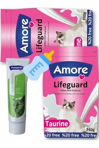 LifeGuard Kitten Milk Süt Tozu 2 x 240 G + Multivitamin 100 ML
