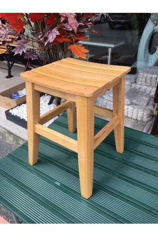 Ahşap 35 Cm. Tabure Gürgen Ağacından Cilalı 1.Kalite